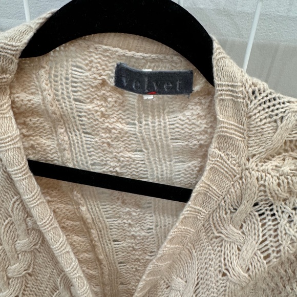 Velvet dusty pink wool and cashmere sweater - Picture 2 of 4